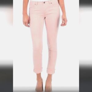 Pink Kut from the Kloth Amy Crop Straight Leg Size 6.